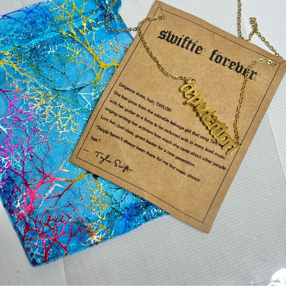 Taylor Swift Gold Plated Reputation Necklace - Picture 2 of 6